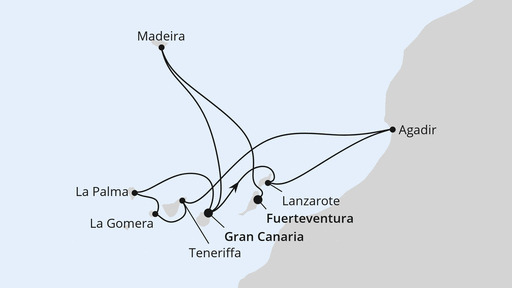 Kanaren, Madeira und Marokko